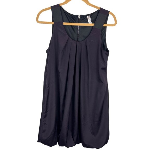 Ophilia For FC Womens Med Sleeveless Dark Purple Short Ballon Silk Like  Dress - Picture 12 of 12